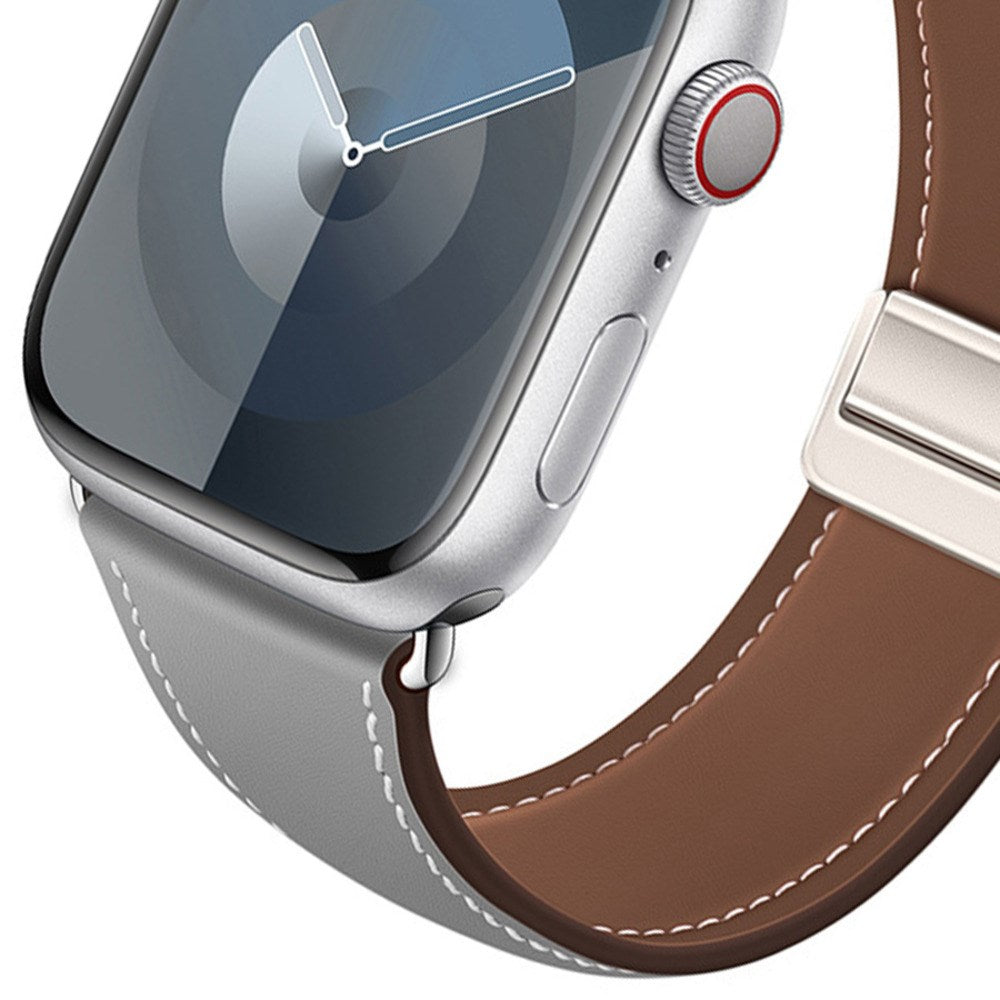 Lippa Apple Watch (38/40/41/42 mm) Magnetisk Kunstlæder Urrem - Grå