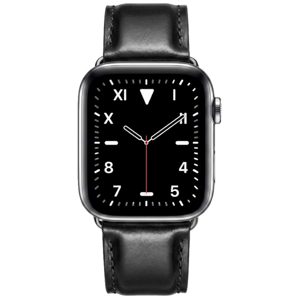 Lippa Apple Watch (38/40/41/42 mm) Kunstlæder Urrem - Sort