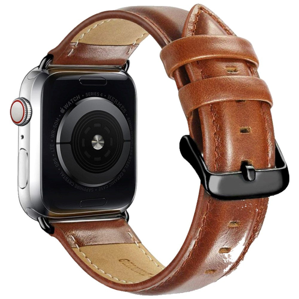 Lippa Apple Watch (42/44/45/46/49 mm) Kunstlæder Urrem - Brun