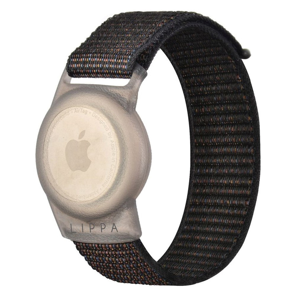 Lippa Nylon Armbånd til AirTag - Svart