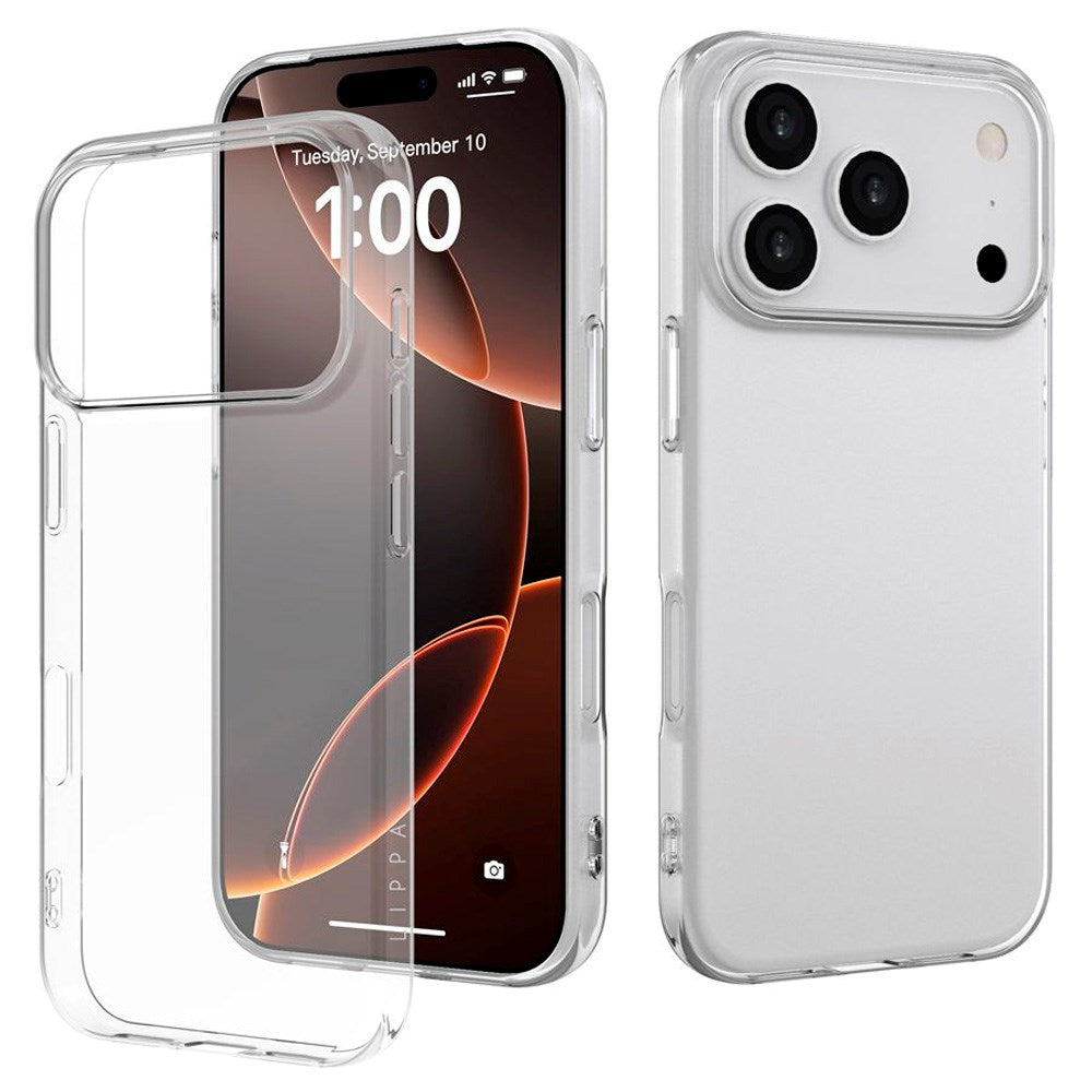 Lippa iPhone 17 Pro Slankt Fleksibelt Plastik Bagside Cover - Gennemsigtig