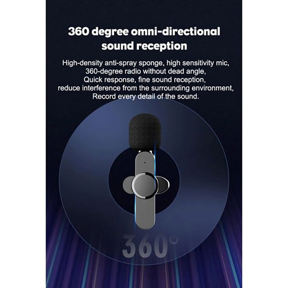 Lippa 2nd trådløs mikrofon m. USB-C - Svart