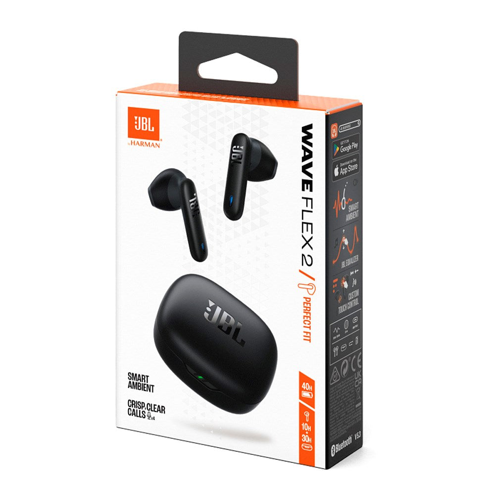 JBL Wave Flex 2 True Wireless Headset - In-Ear - Svart