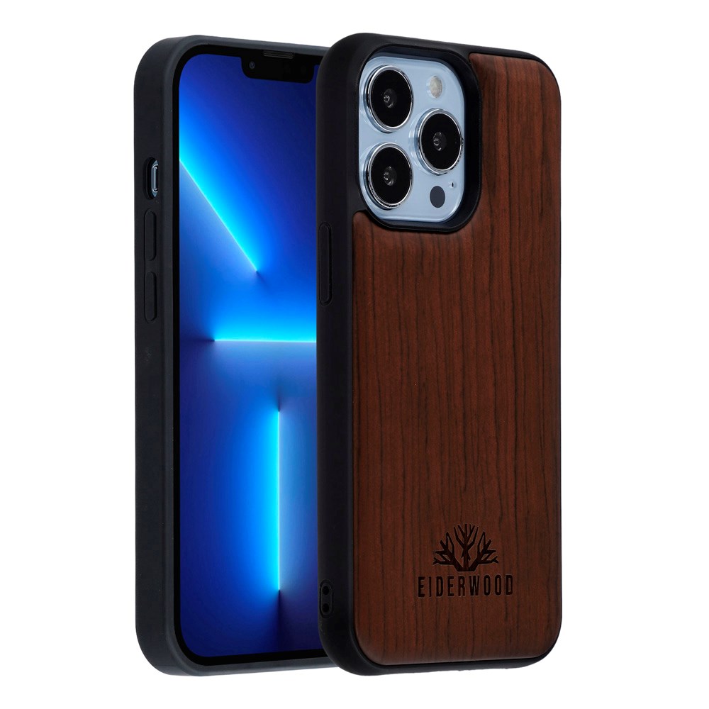 iPhone 13 Pro - EIDERWOOD Magnetisk Træcover - MagSafe Kompatibel - Rosentræ