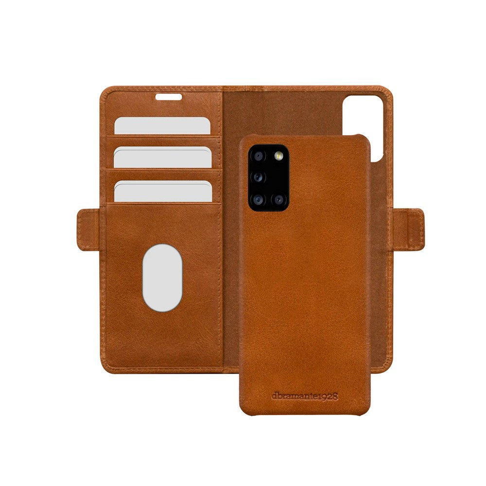 Samsung Galaxy A52s (5G) / A52 (4G / 5G) - dbramante1928 Lynge 2-i-1 Ægte Læder Flip Cover - Tan
