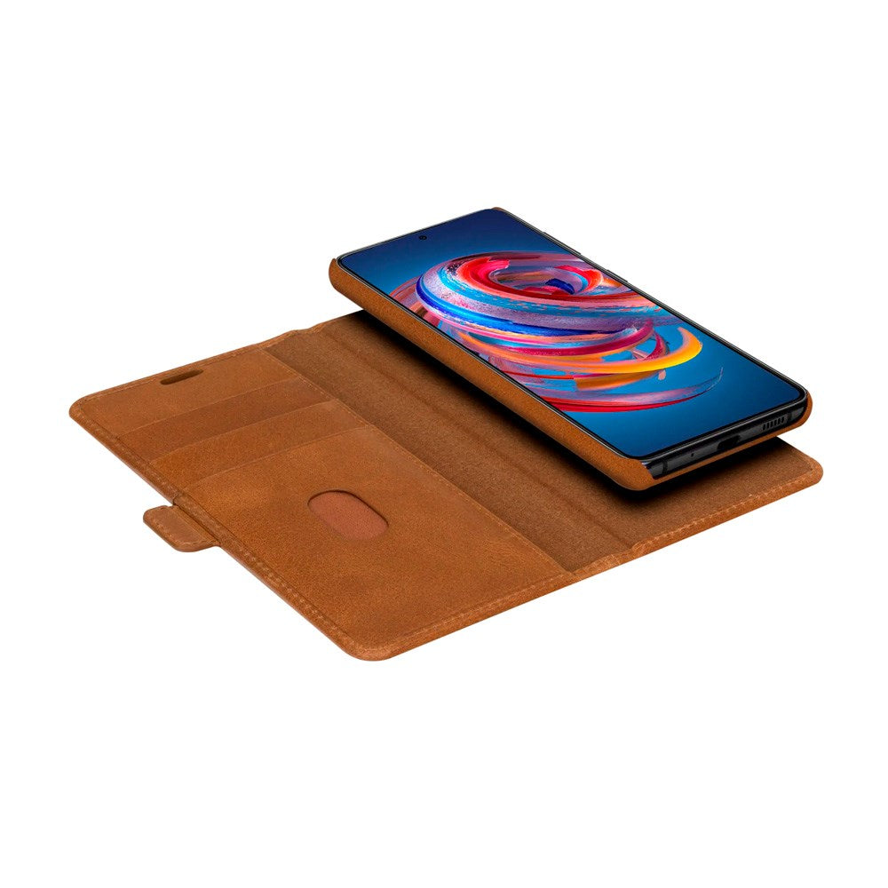 Samsung Galaxy A52s (5G) / A52 (4G / 5G) - dbramante1928 Lynge 2-i-1 Ægte Læder Flip Cover - Tan