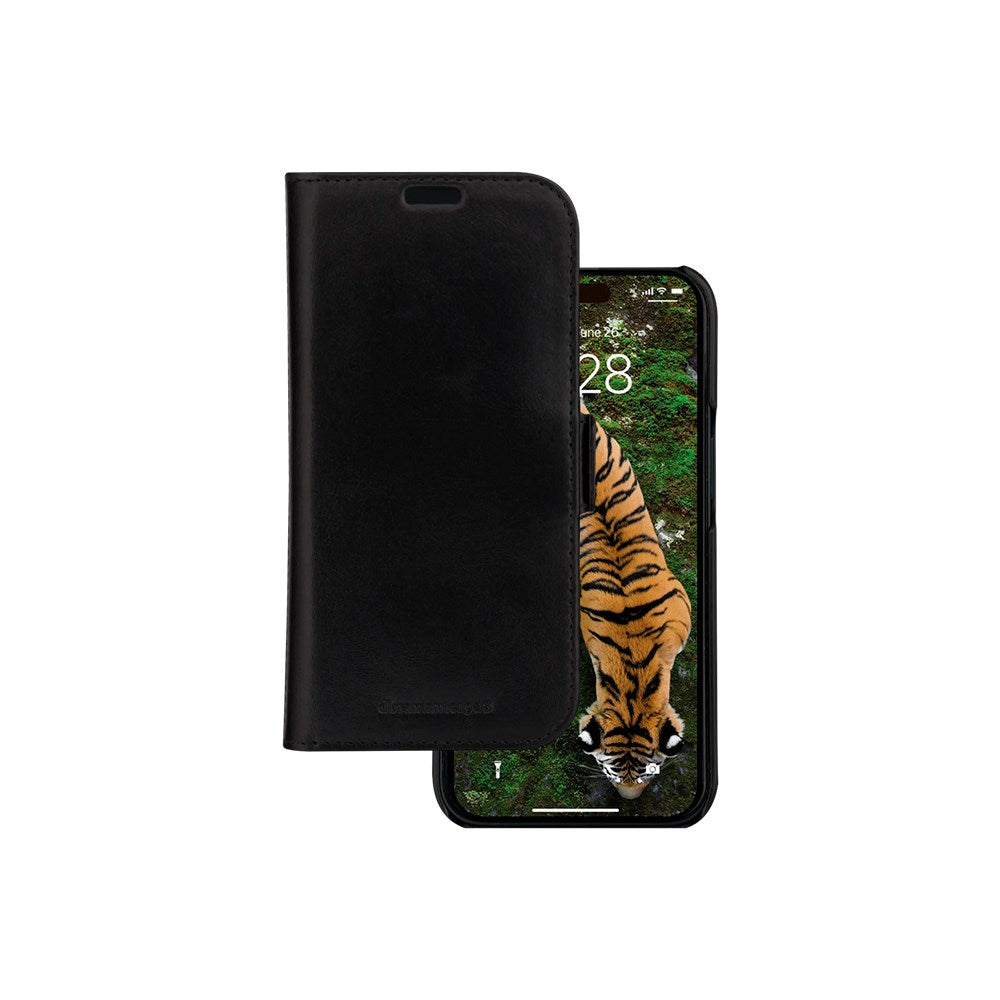 iPhone 15 Pro Max - dbramante1928 Heather 2-i-1 flipdeksel - ekte skinn - svart