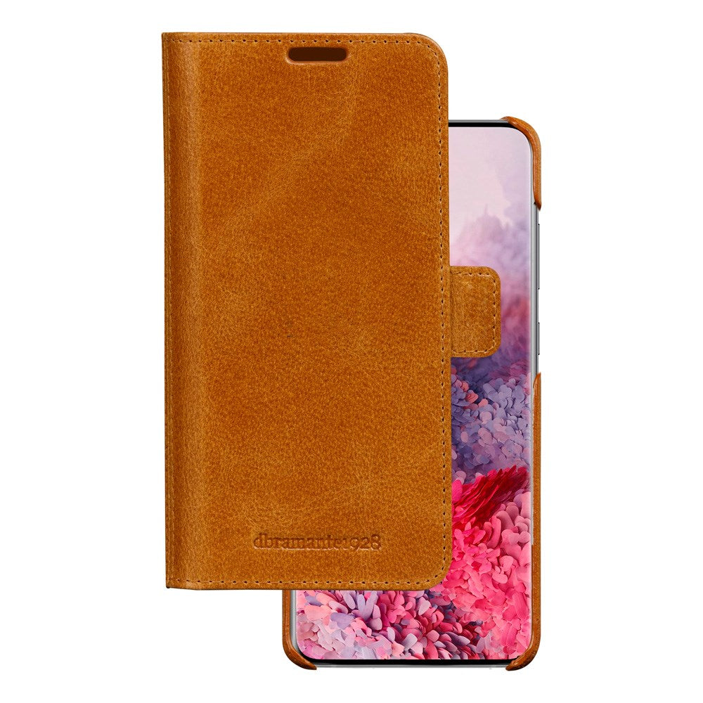 Samsung Galaxy S20 - dbramante1928 Lynge 2-i-1 Ægte Læder Flip Cover - Tan