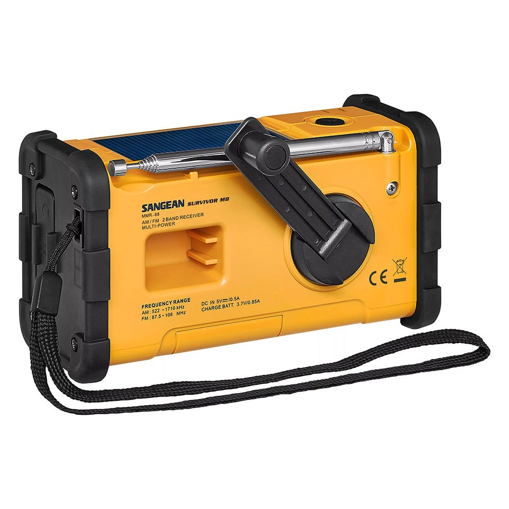 SANGEAN Survivor M8 Craftsman Radio - Svart/Gul