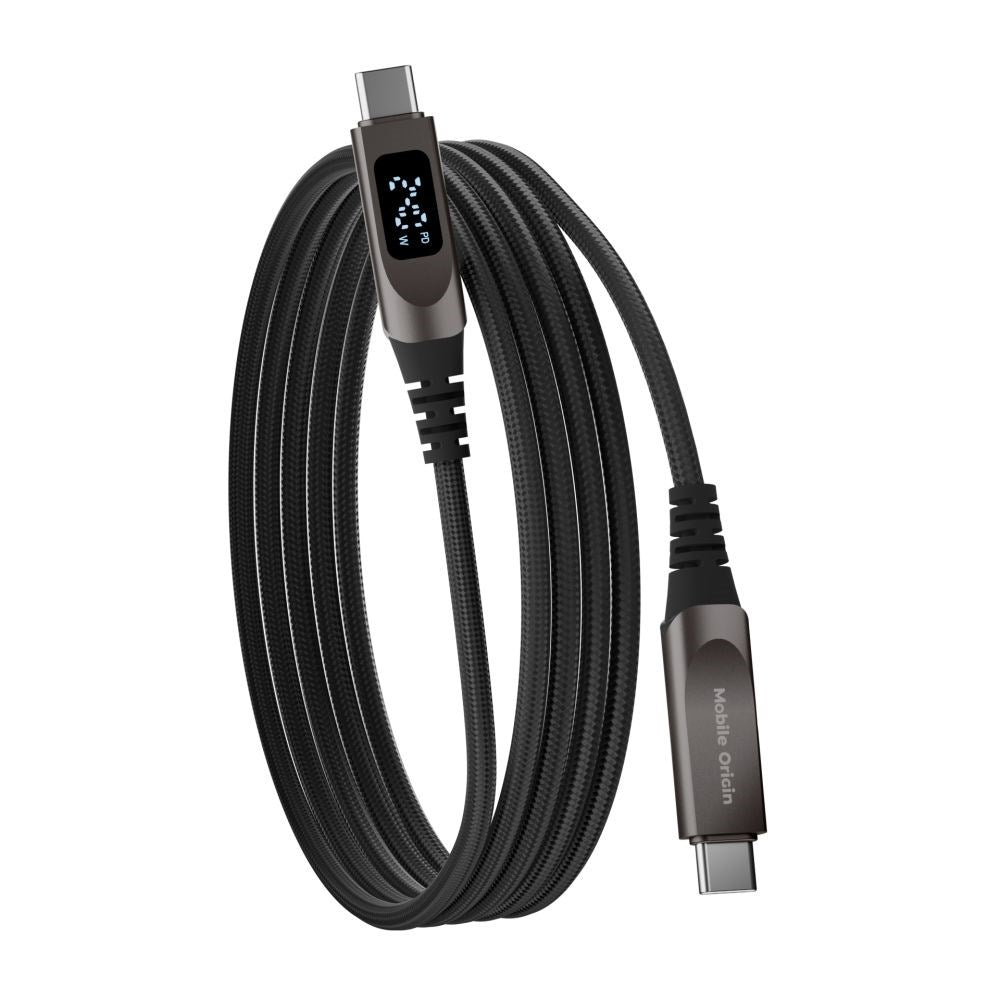 Mobile Origin USB-C til USB-C Kabel -240W - Display - 1.5m - Sort