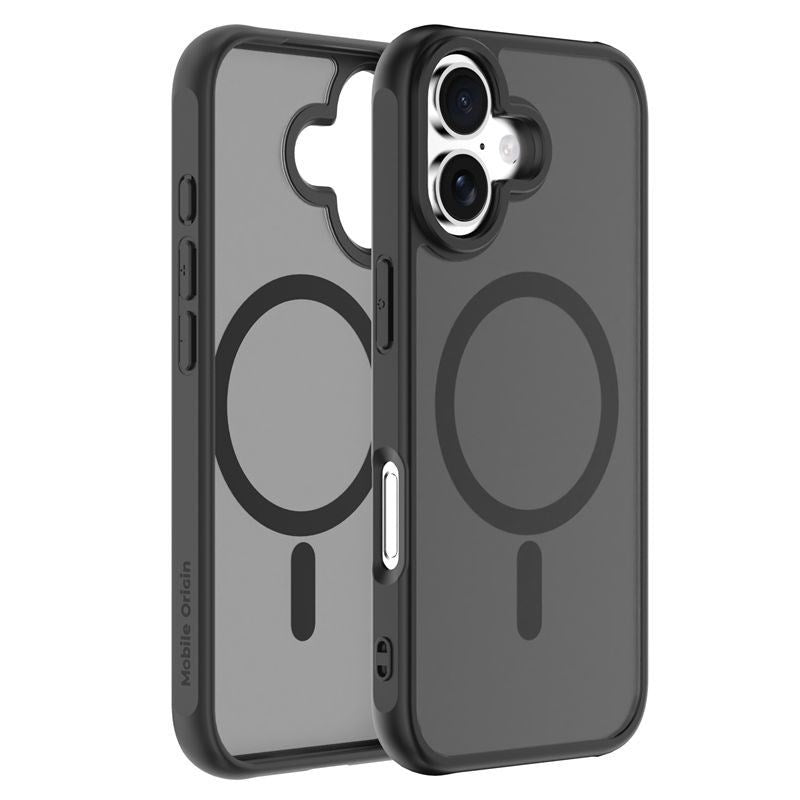 Mobile Origin iPhone 16 Hybrid Mobil Cover - MagSafe Kompatibel - Mat Sort