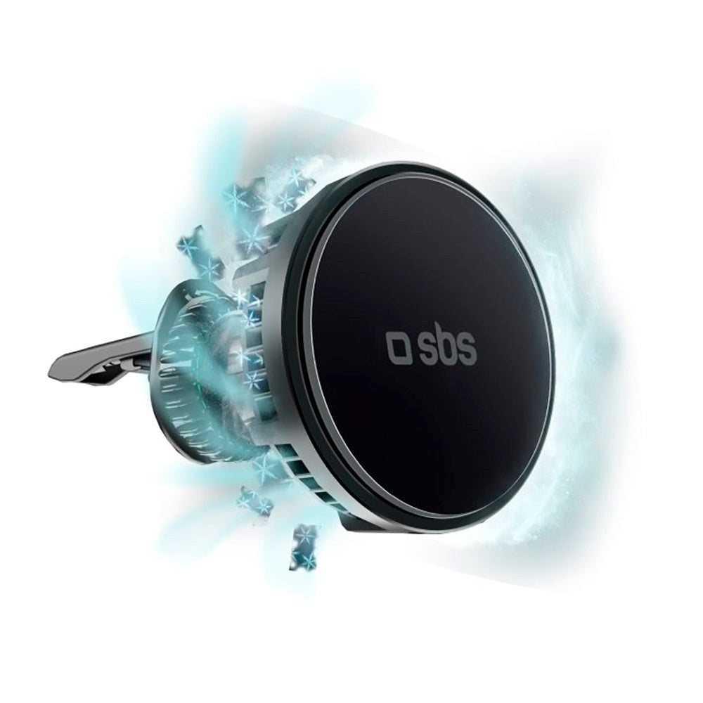 SBS FrozenCharge magnetisk mobilholder for bil m. Trådløs lading 15W - Sort
