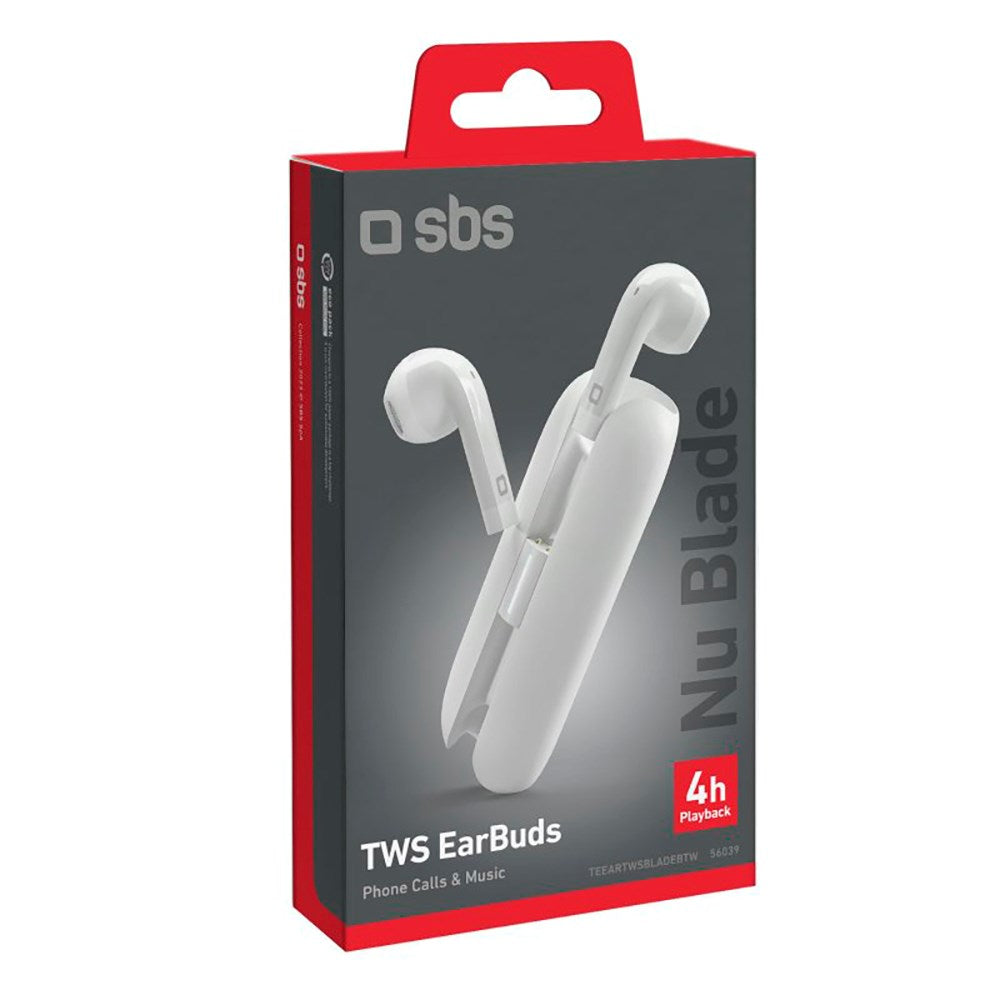 SBS Nu Blade TWS Bluetooth In-Ear øretelefoner - Hvit