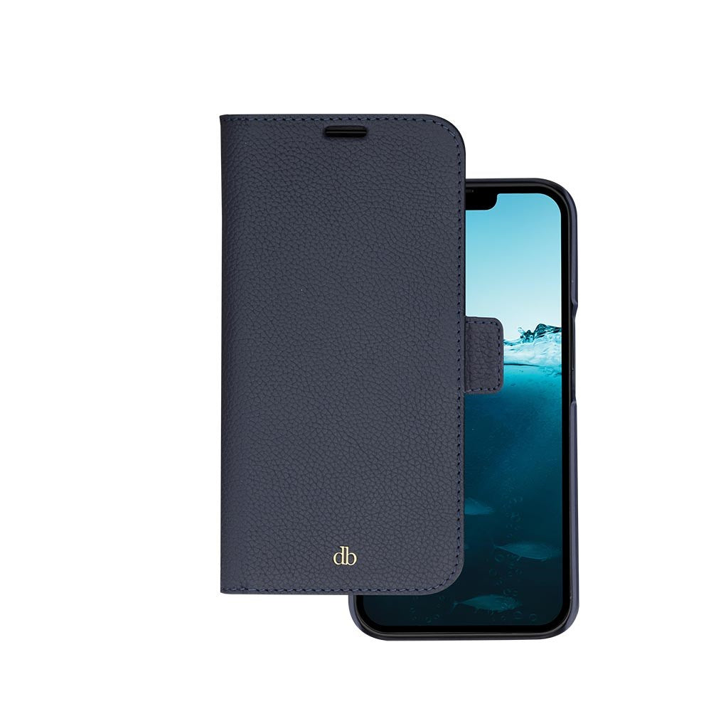 Dbramante1928 iPhone 14 New York 2-i-1 flippdeksel i skinn - blå