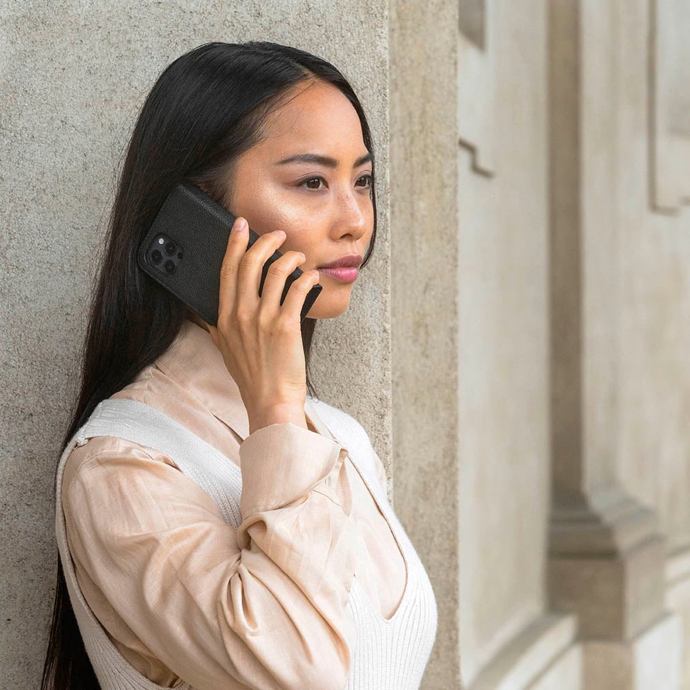 iPhone 13 Pro dbramante1928 New York Magnetisk Ægte Læder Flip Cover m. Pung - Ultra-marine Blue