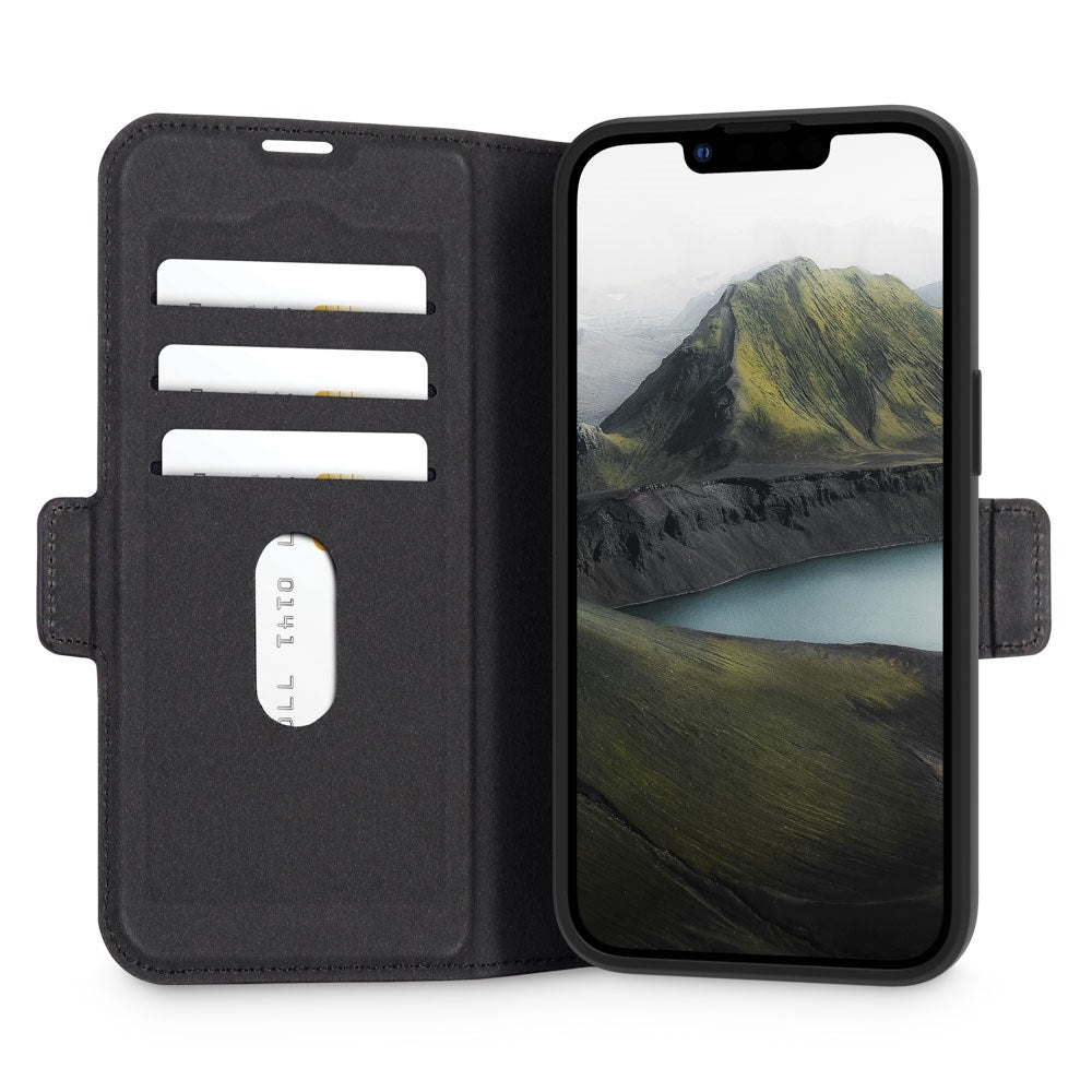 dbramante1928 iPhone 16e Oslo Pro Resirkulert plastdeksel - Kortholder og stativfunksjon - Svart