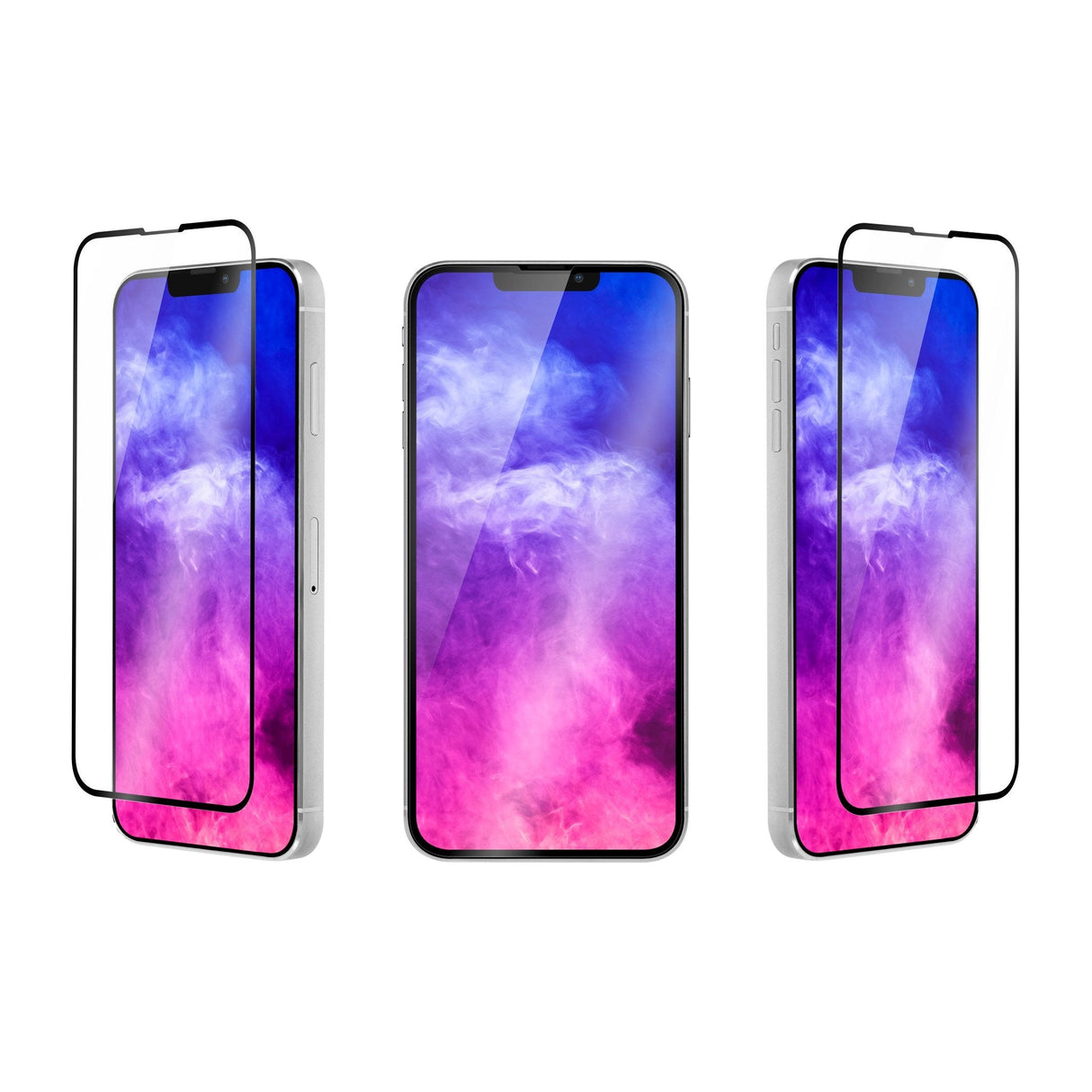 QDOS iPhone 13 Pro Max OptiGuard Curved Glass Screen Protector - Veskevennlig - Black Edge