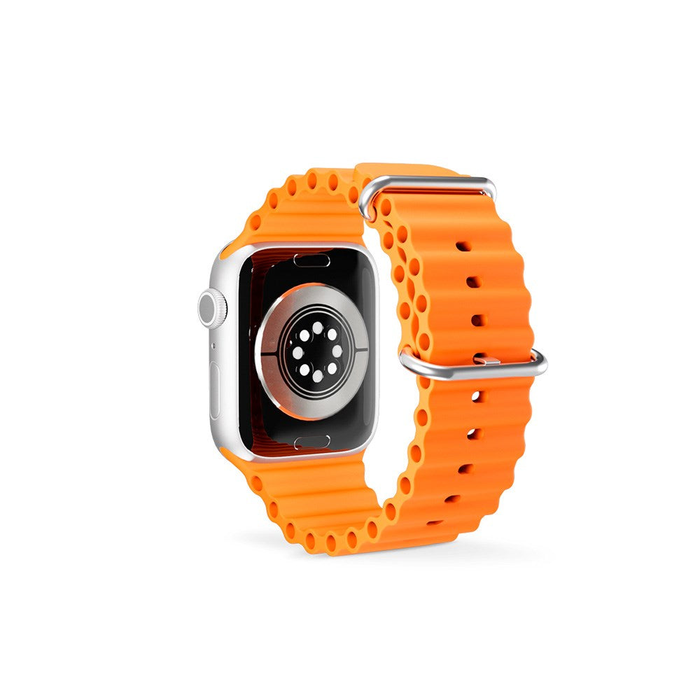 Apple Watch (42/44/SE/45/46/49 mm) Epico Ocean silikonklokkerem - oransje