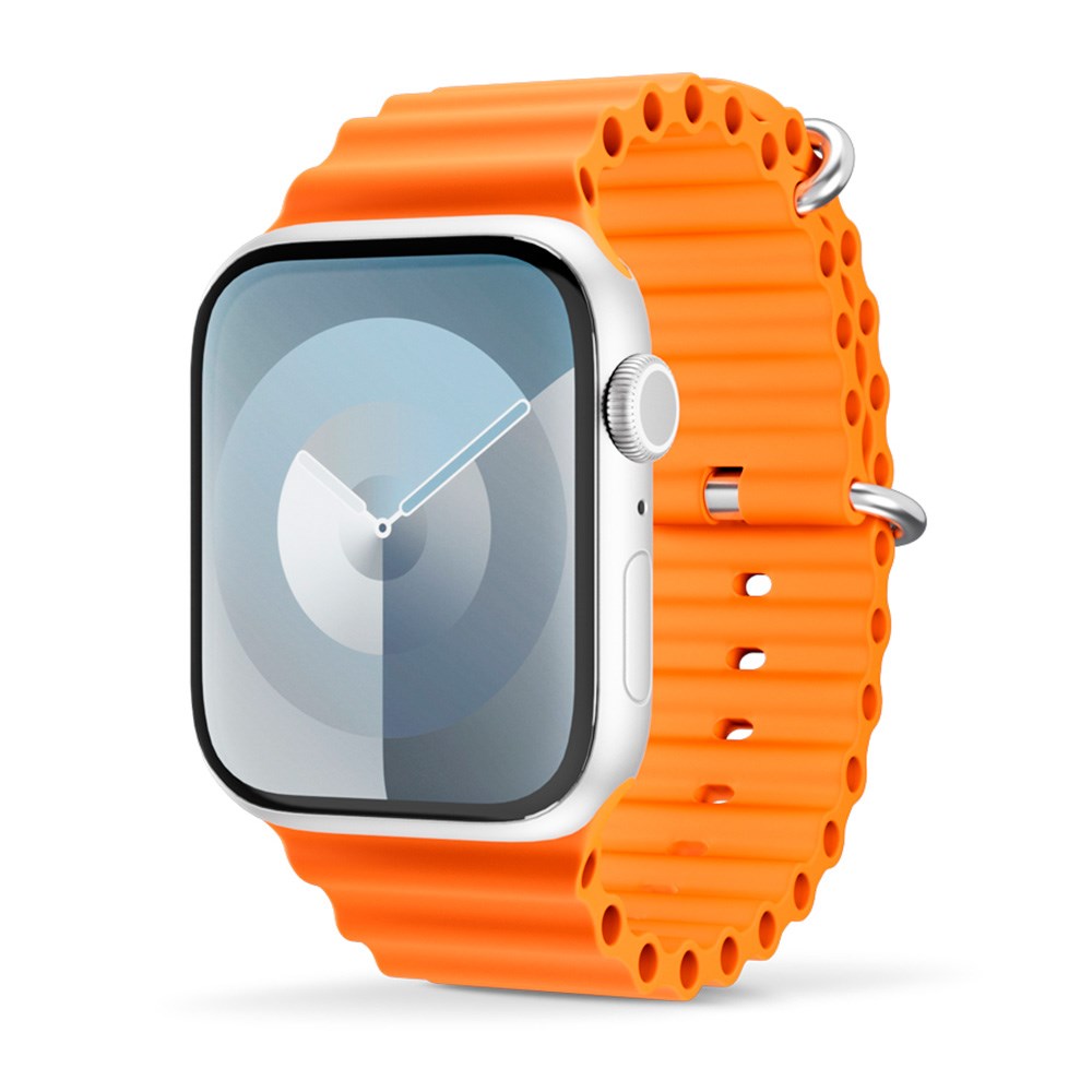 Apple Watch (42/44/SE/45/46/49 mm) Epico Ocean silikonklokkerem - oransje