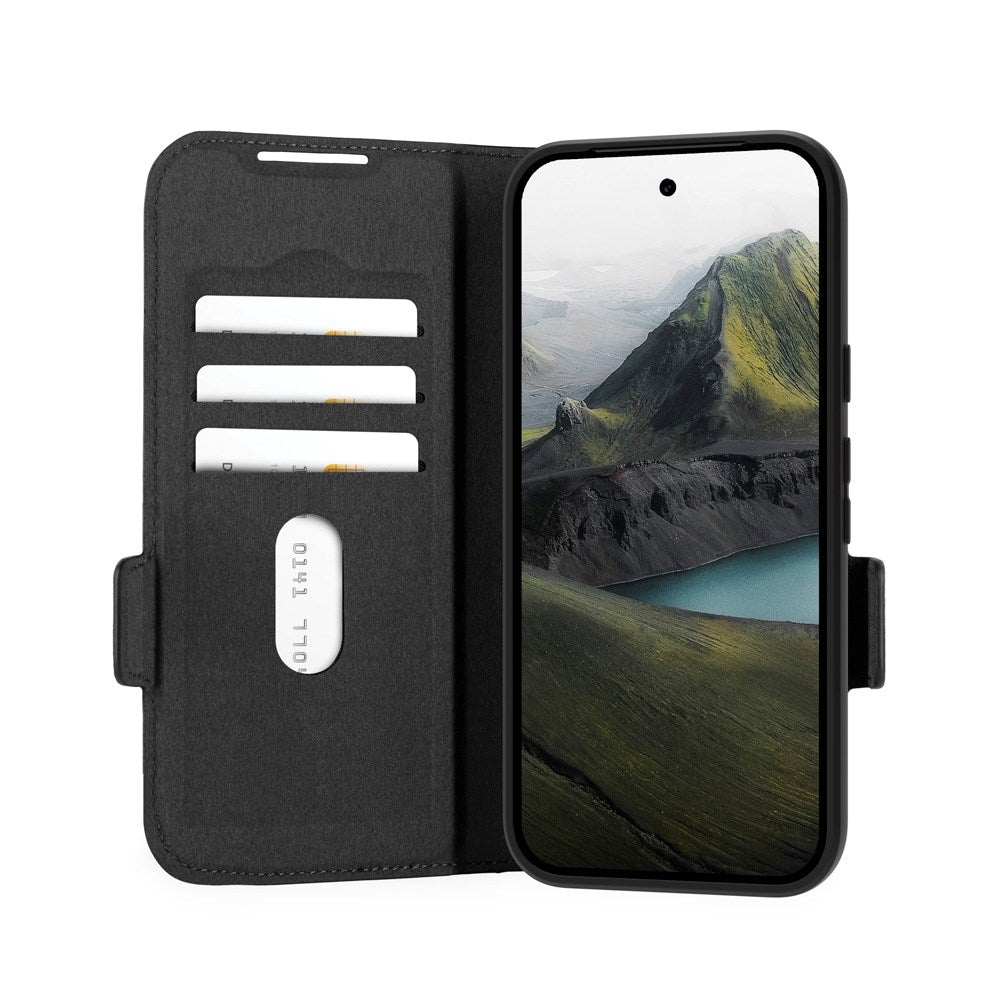 dbramante1928 Google Pixel 9a Oslo Pro Resirkulert plastdeksel - kortholder og stativfunksjon - svart