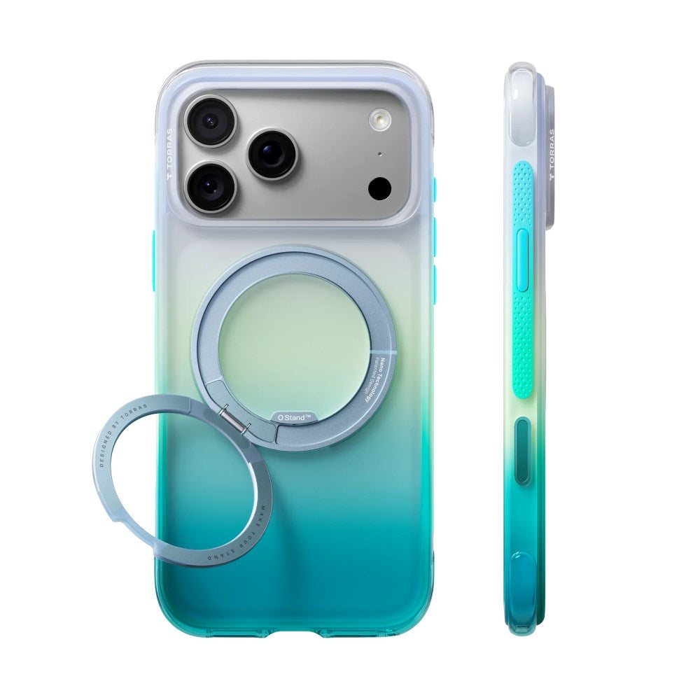 iPhone 18 Pro Max / 17 Pro Max TORRAS O3 Air Gradient Bagside Cover - MagSafe Kompatibel - Alaska Aurora