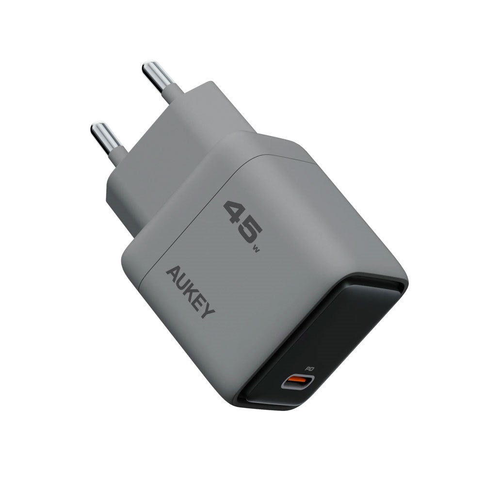 Aukey Vægoplader - 45W - PD - 1 x USB-C - Grå