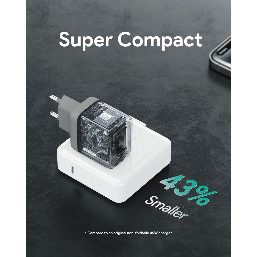Aukey Vægoplader - 45W - PD - 1 x USB-C - Grå