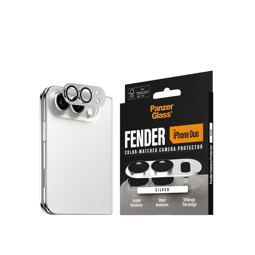 iPhone Duo PanzerGlass FENDER Kamerabeskyttelse - Sølv