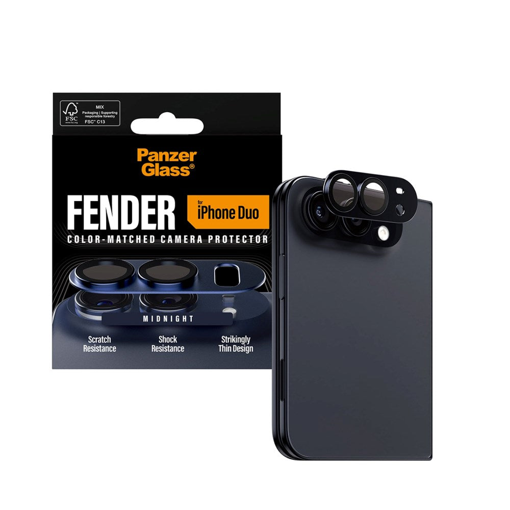 iPhone Duo PanzerGlass FENDER Kamerabeskyttelse - Sort
