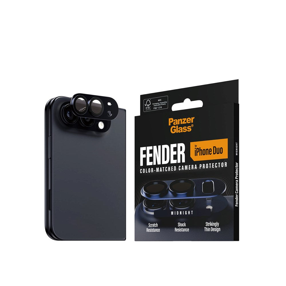 iPhone Duo PanzerGlass FENDER Kamerabeskyttelse - Sort