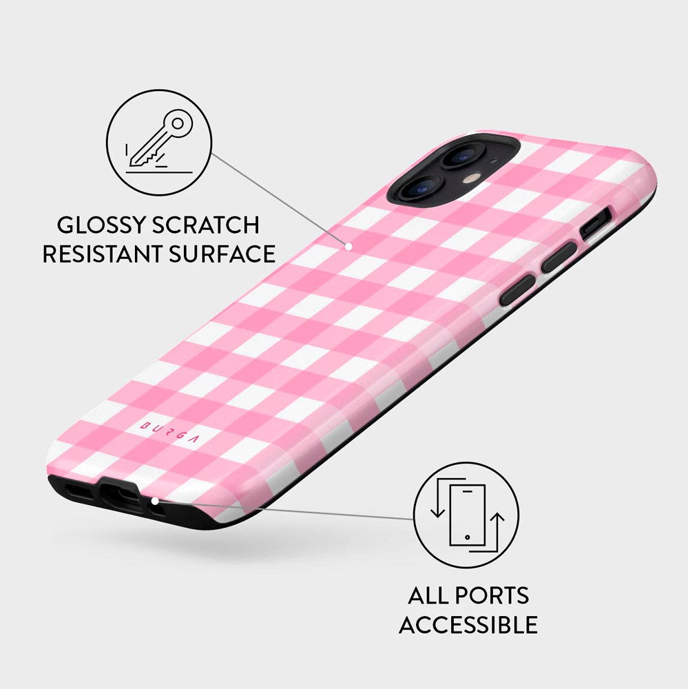 Burga iPhone 12 / 12 Pro Tough Fashion Cover - Think Pink