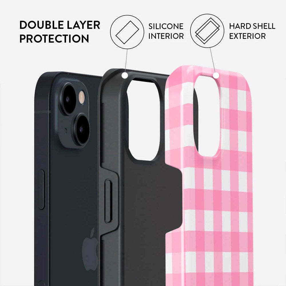 Burga iPhone 15 Tough Fashion Cover - Think Pink
