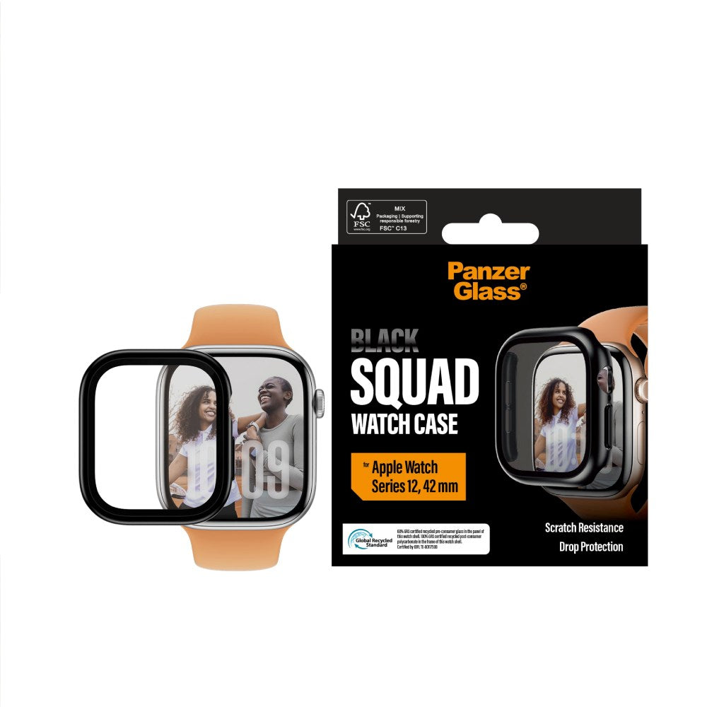 PanzerGlass Apple Watch Series 12 (42mm) Squad Cover - Sort