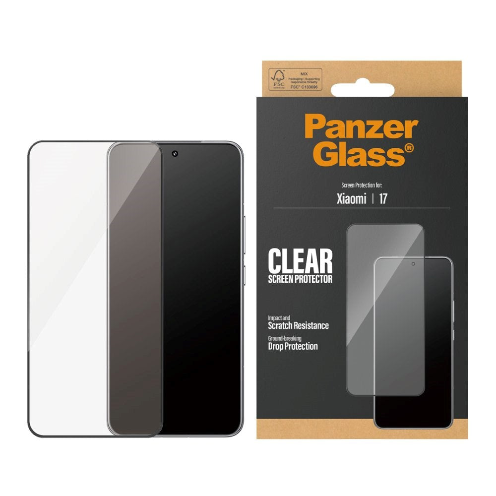 Xiaomi 17 PanzerGlass Hærdet Beskyttelsesglas - Ultra Wide Fit - Gennemsigtig
