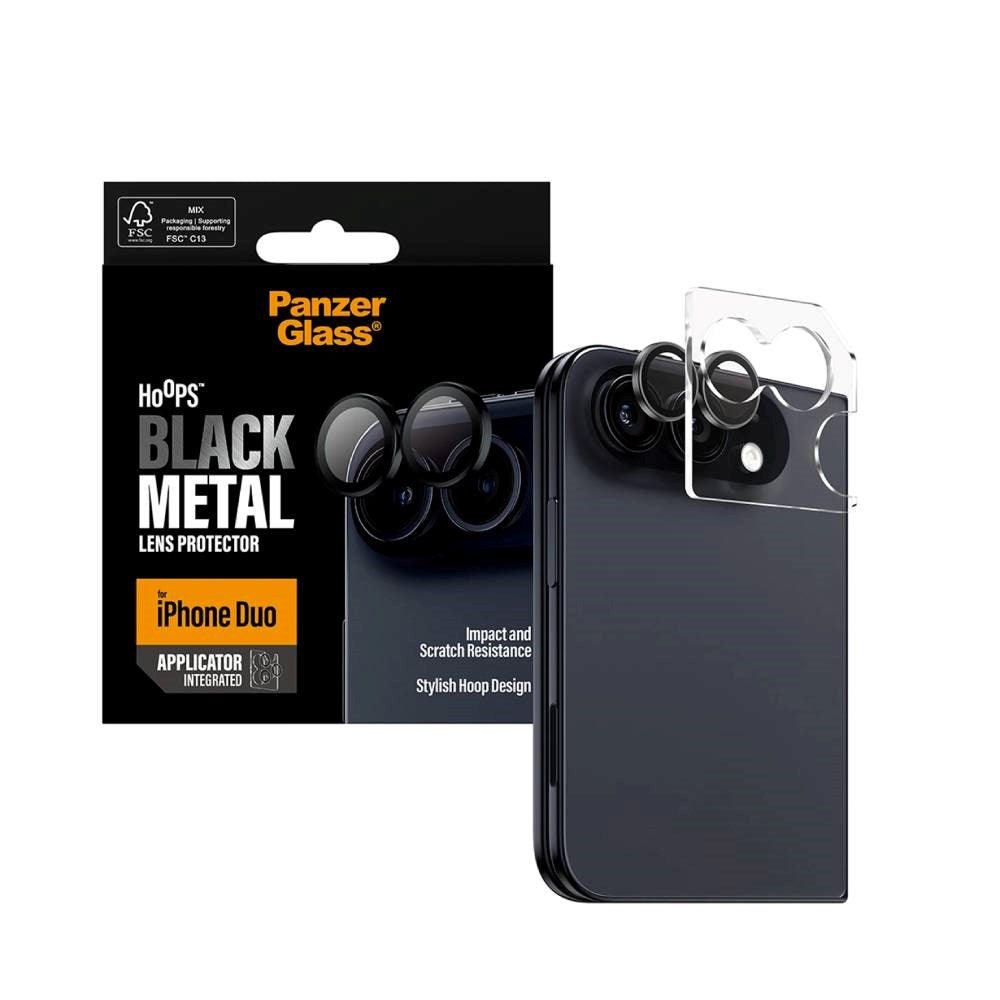 iPhone Duo PanzerGlass Hoops - Beskyttelse til Kamera - Sort