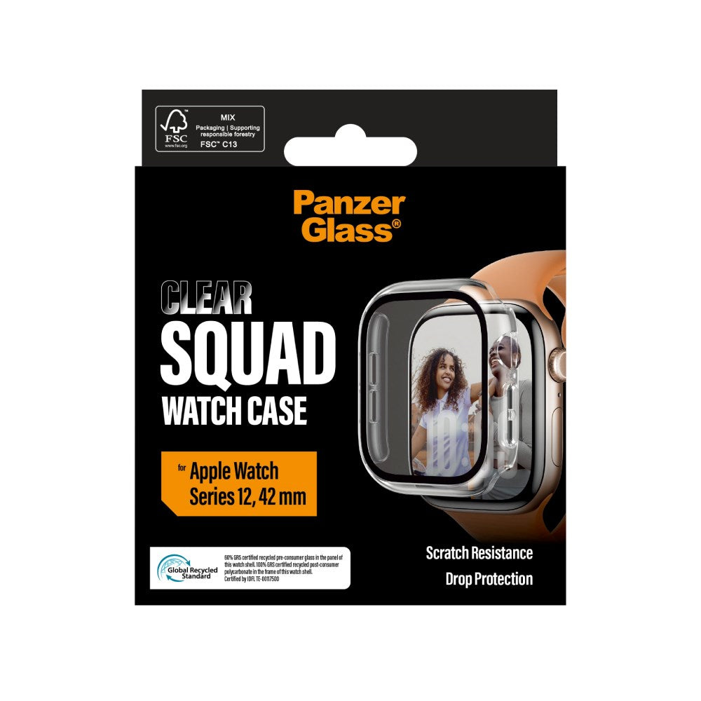 PanzerGlass Apple Watch Series 12 (42mm) Squad Cover - Gennemsigtig
