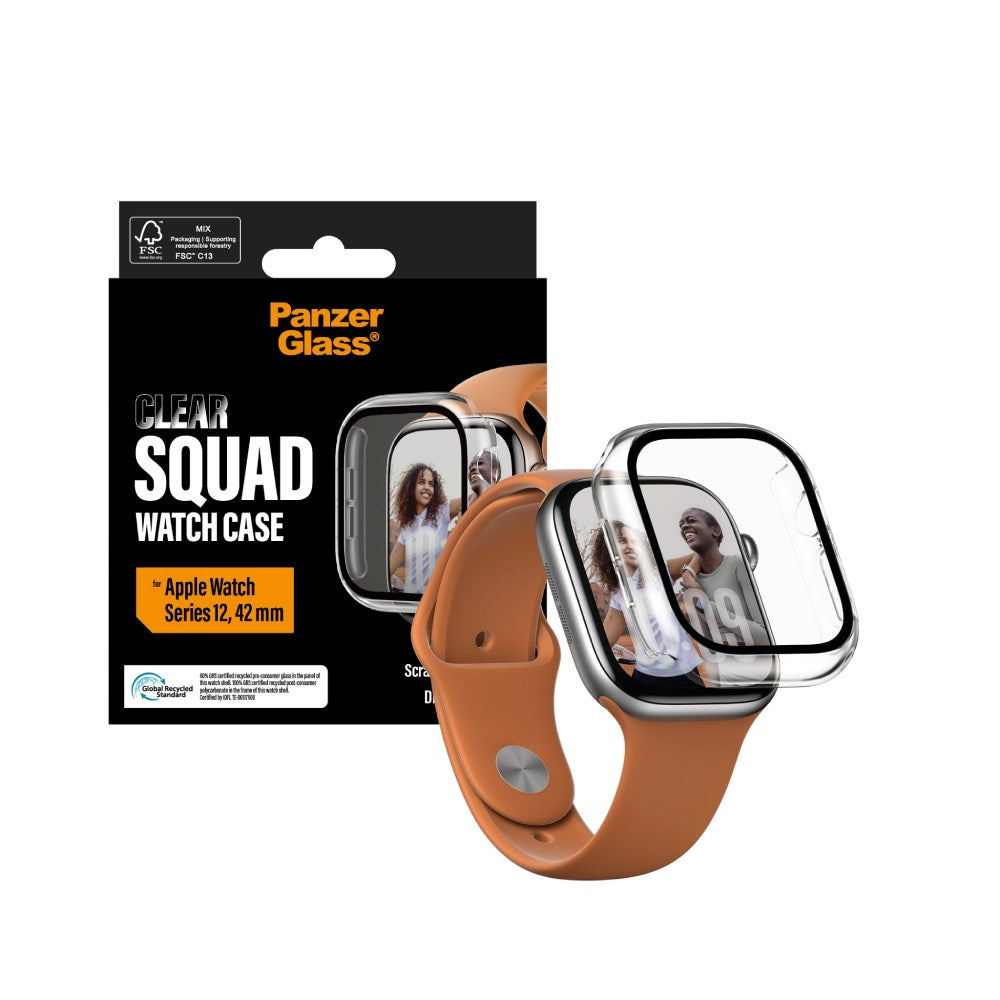 PanzerGlass Apple Watch Series 12 (42mm) Squad Cover - Gennemsigtig