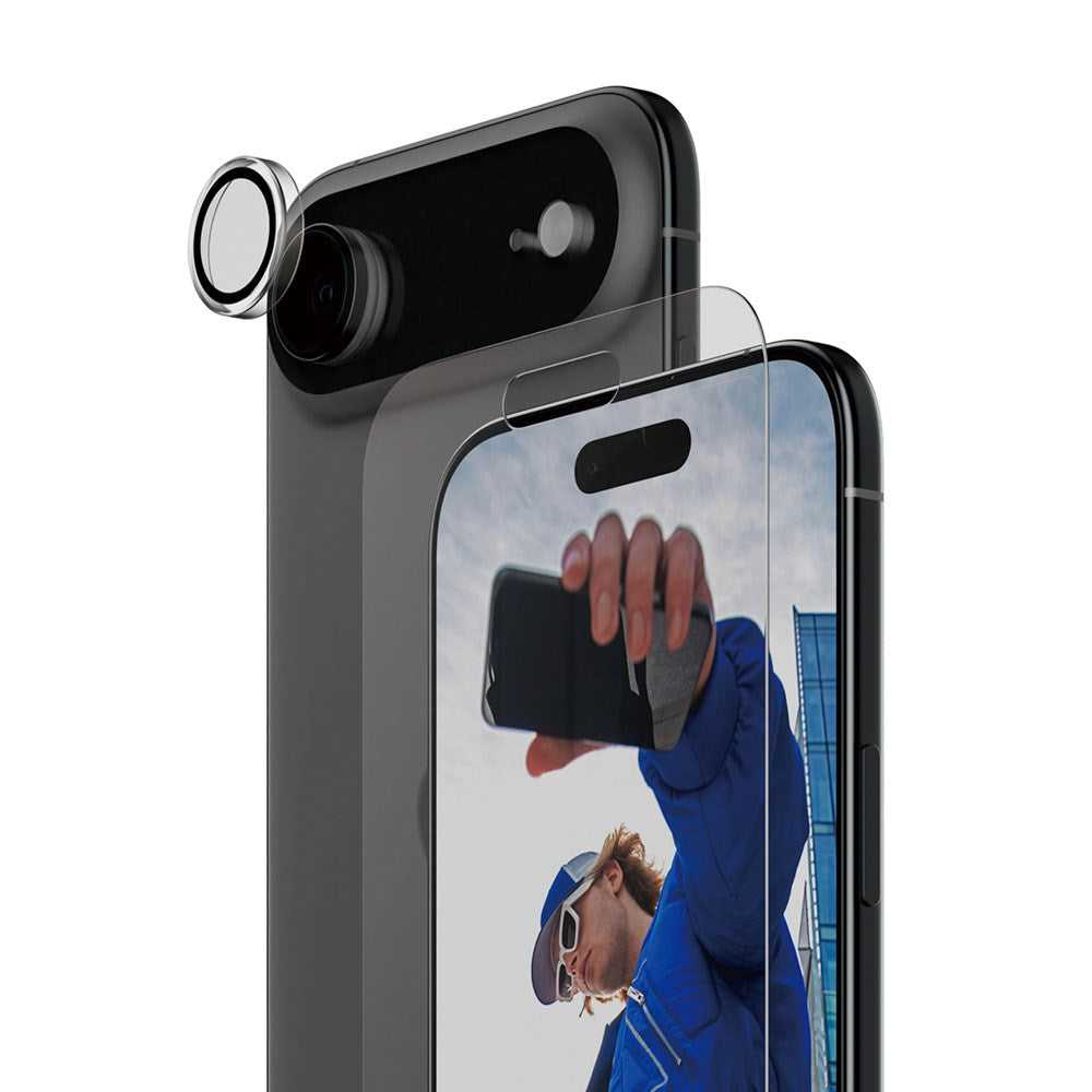 iPhone Air PanzerGlass 2-in-1 Classic Bundle m. Classic Fit Skærmbeskyttelse & Hoops Kameralinsebeskyttelse - Gennemsigtig