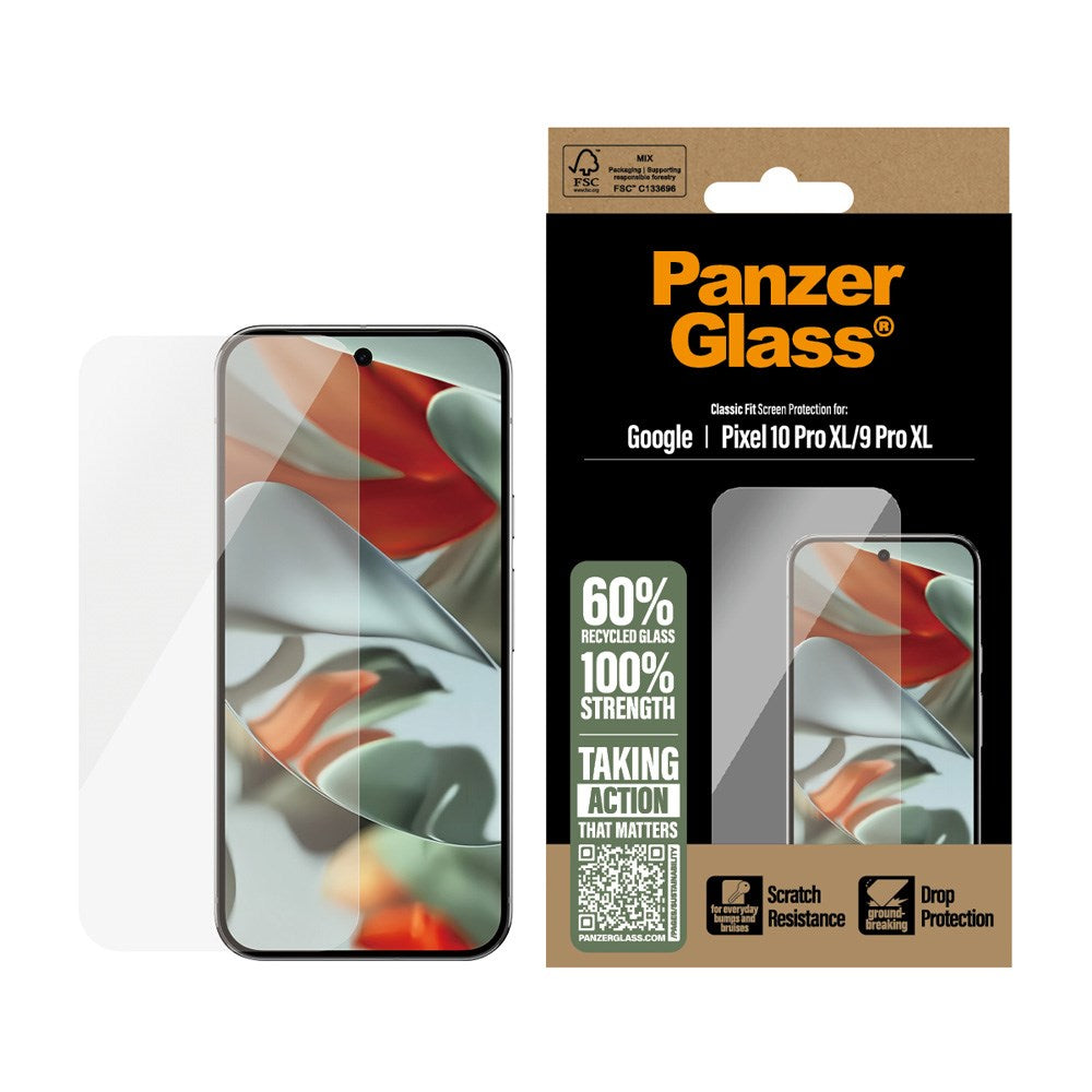 PanzerGlass Google Pixel 10 Pro XL / 9 Pro XL Hærdet Beskyttelsesglas - Classic Fit - Gennemsigtig