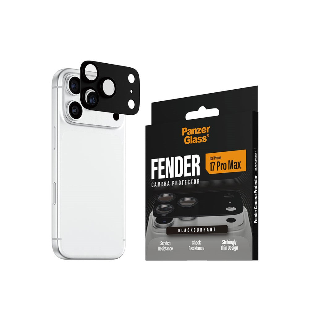 iPhone 17 Pro PanzerGlass FENDER Kameralinse Beskyttelsesglas - Black