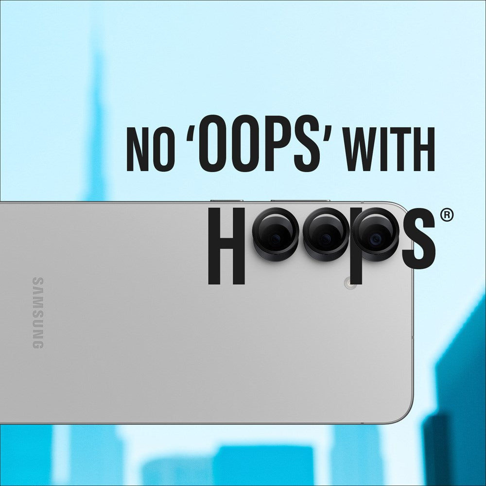 Samsung Galaxy S25 PanzerGlass bøyler - Kamerabeskyttelse - Gjennomsiktig / Svart