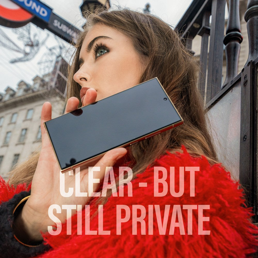 Samsung Galaxy S25+ (Plus) - PanzerGlass Ultra-Wide Fit Skærmbeskyttelsesglas - Privacy Funktion - Gennemsigtig