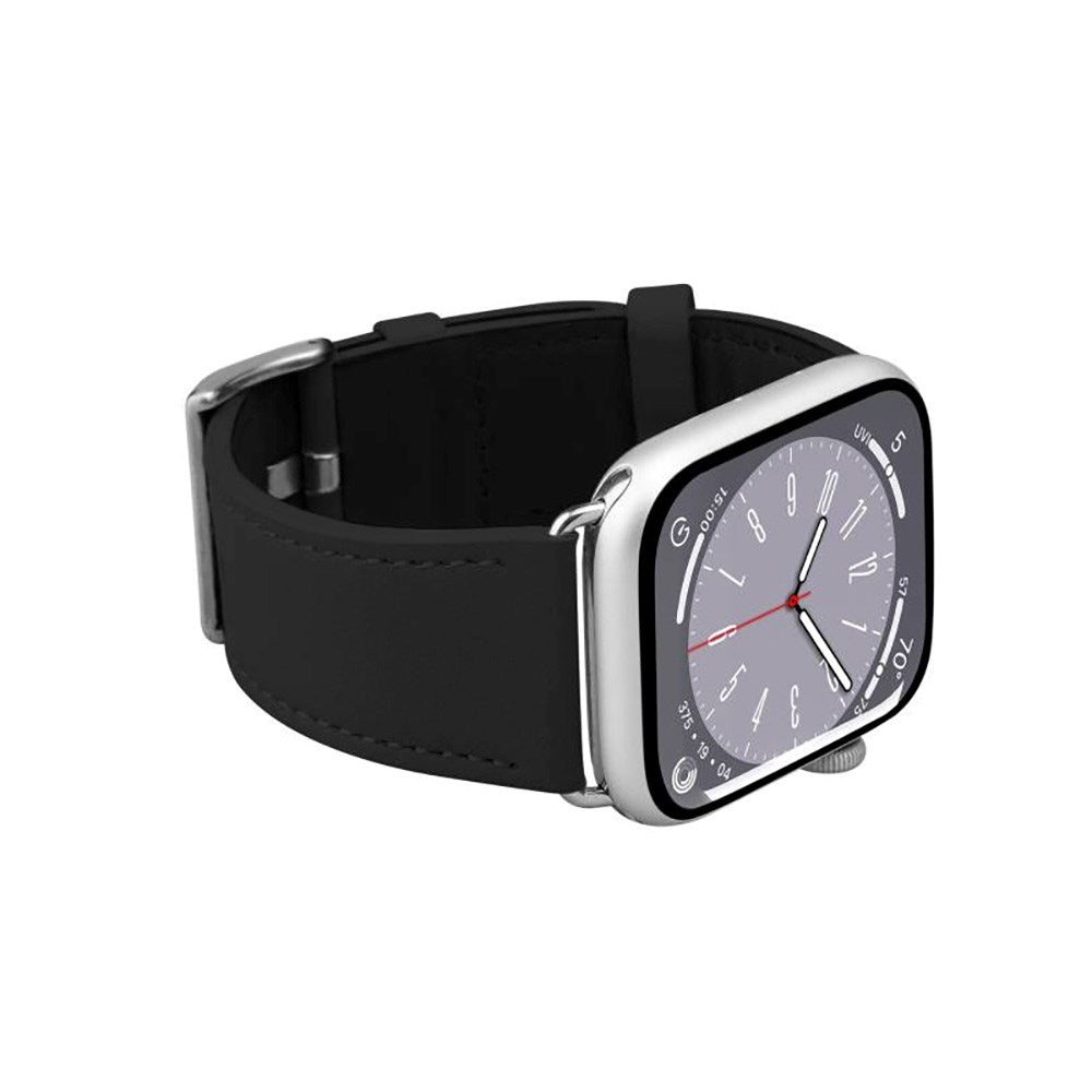 Apple Watch (38/40/SE/41/42 mm) Puro E-CLASSIC Vegan lærklokkerem - svart