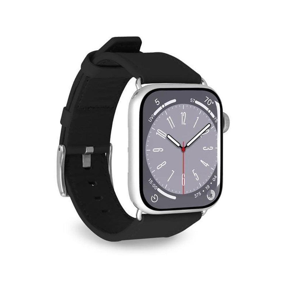 Apple Watch (38/40/SE/41/42 mm) Puro E-CLASSIC Vegan lærklokkerem - svart