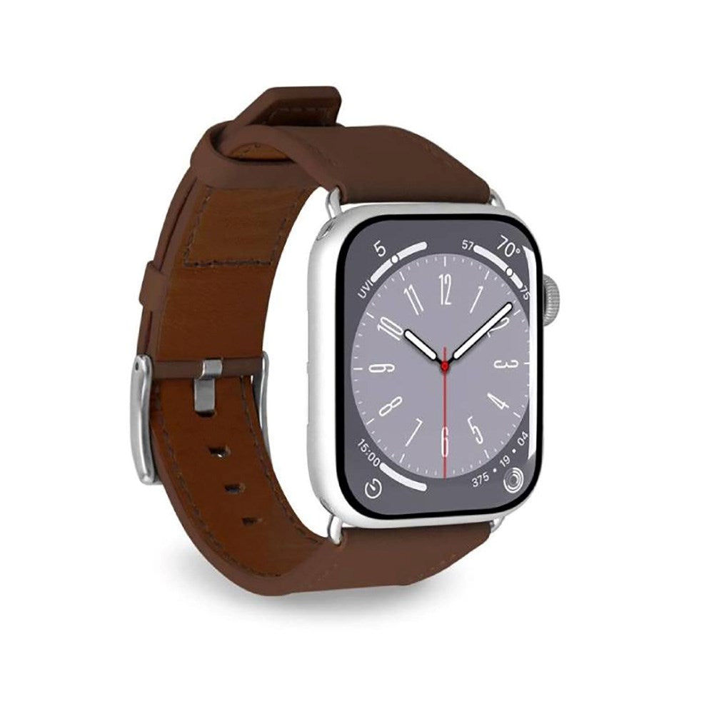 Apple Watch (38/40/SE/41/42 mm) Puro E-CLASSIC Vegan lærklokkerem - brun