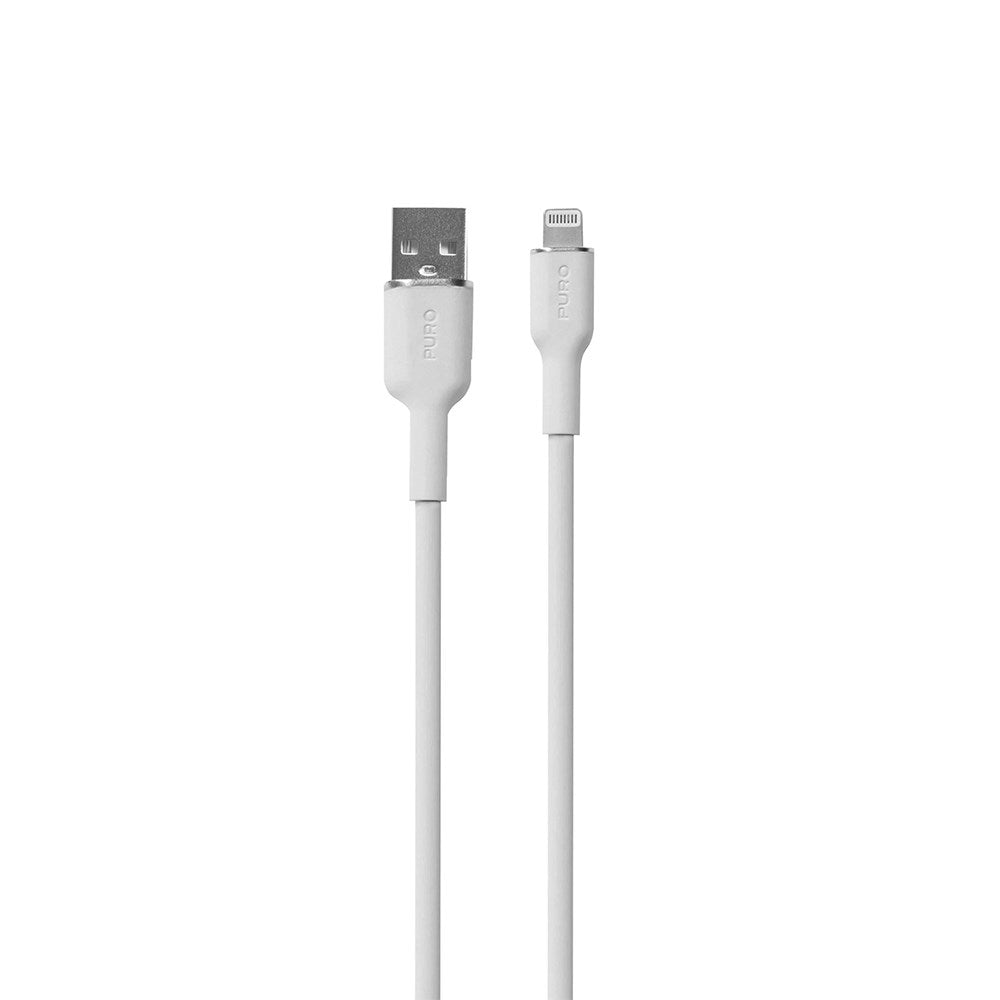 USB-A til Lightning-kabel - PURO Soft 1,5m - Hvit