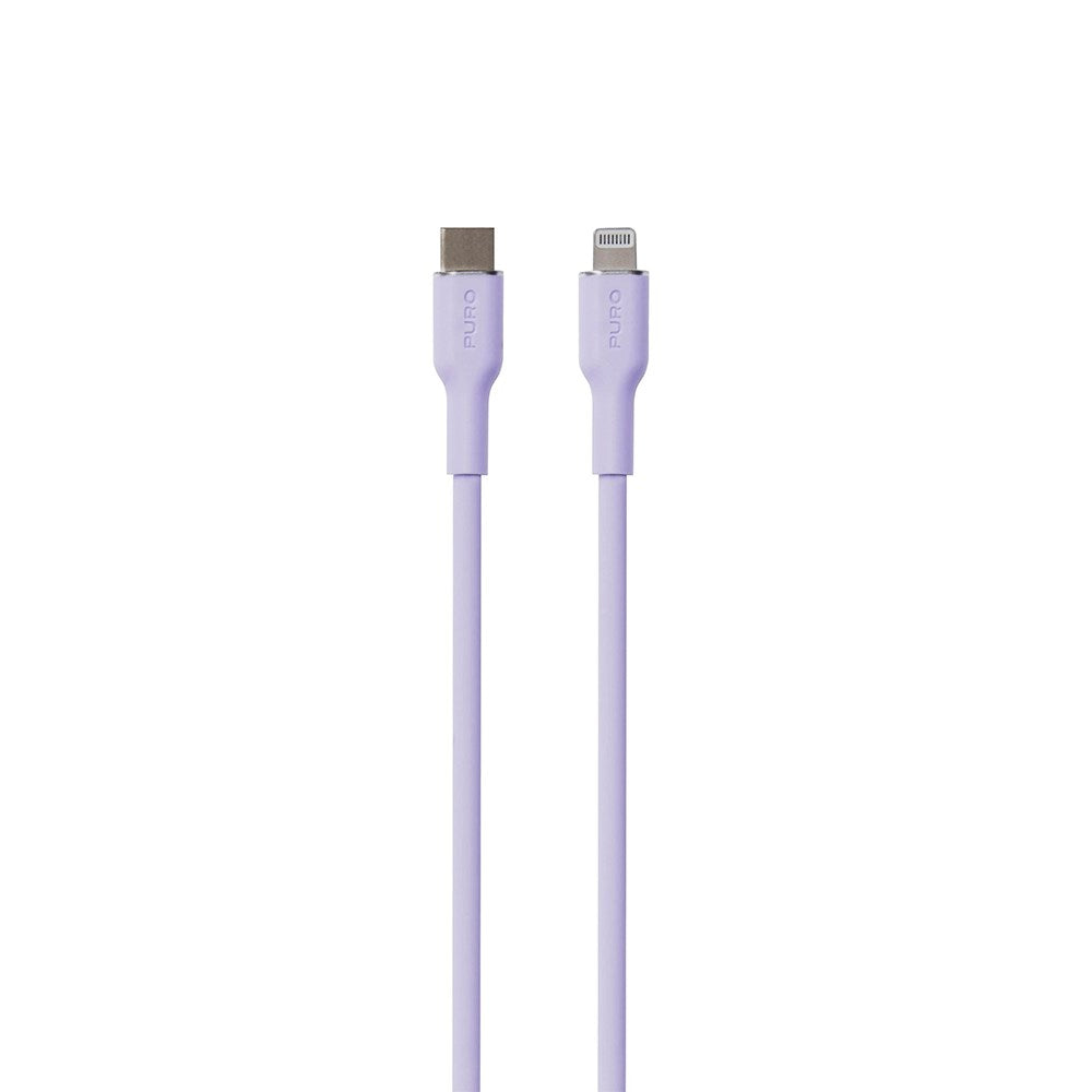 USB-C til Lightning-kabel - PURO Soft 1,5m - Lilla