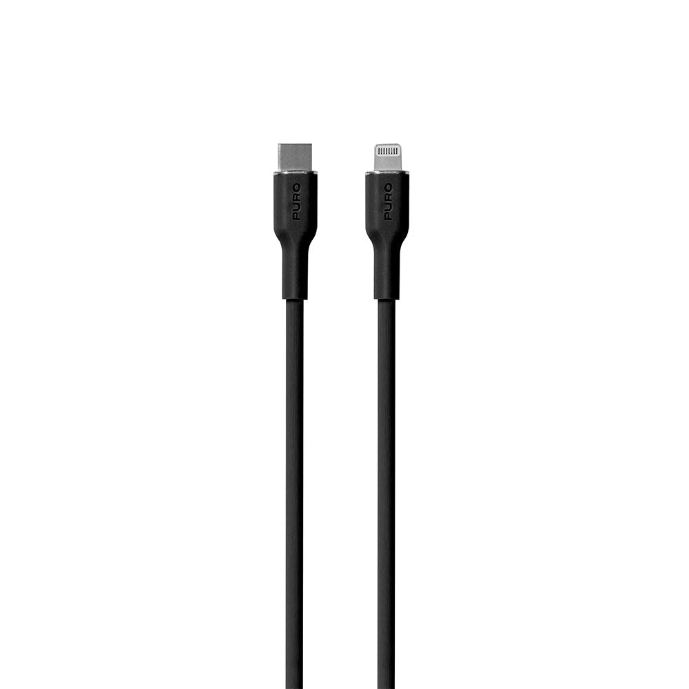 USB-C til Lightning-kabel - PURO Soft 1,5m - Svart