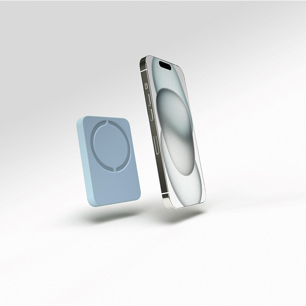 Puro Mini Power Mag 15W trådløs Powerbank 4200 mAh w. USB-C-kontakt - MagSafe-kompatibel - Lyseblå