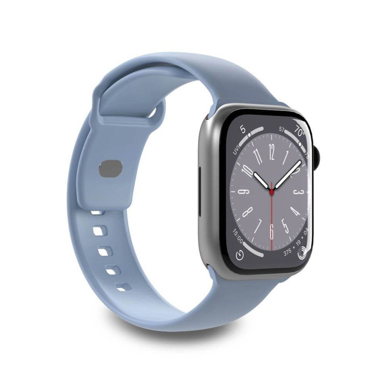 Apple Watch (38/40/SE/41/42 mm) Puro ICON Silikonklokkerem - Lyseblå
